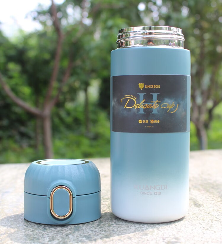 菩本家 保温杯弹盖杯匡迪7005号高真空弹盖杯316不锈钢真空保温杯学生