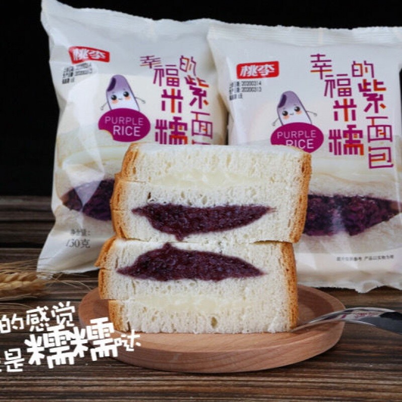桃李紫米糯面包 桃李紫米面包早餐幸福的紫米糯面包5天短保 五天短保*