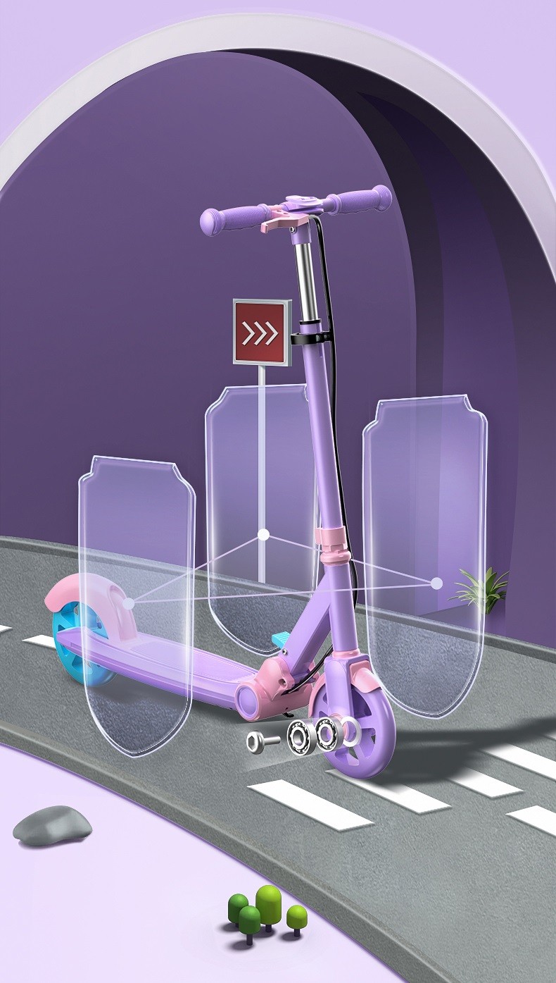 斯威sway儿童滑板车儿童踏板车大童学生踏板车代步车轻便折叠高度可调