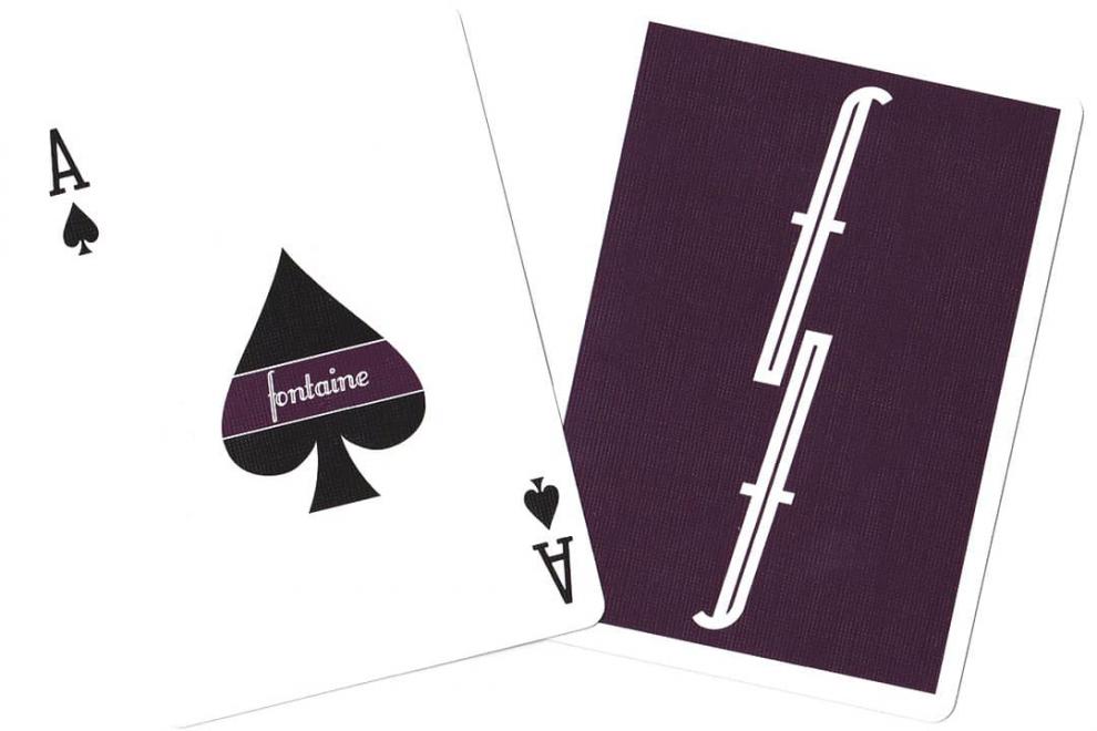 皮皮纸牌方丹纯色fontaine黑方丹蓝粉花切扑克全新方丹