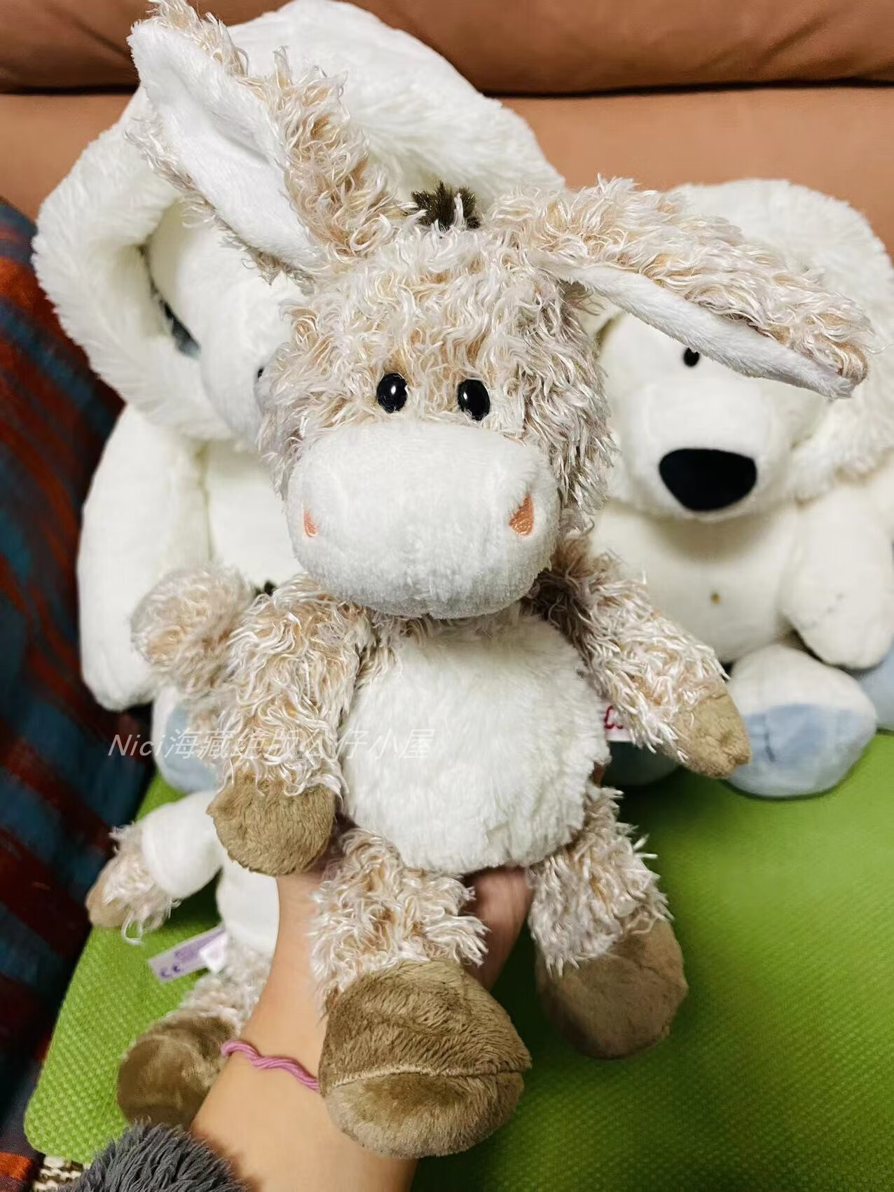 德国nici绝版霜糖小毛驴毛绒公仔驴子玩具可爱生日礼物系玩偶同款