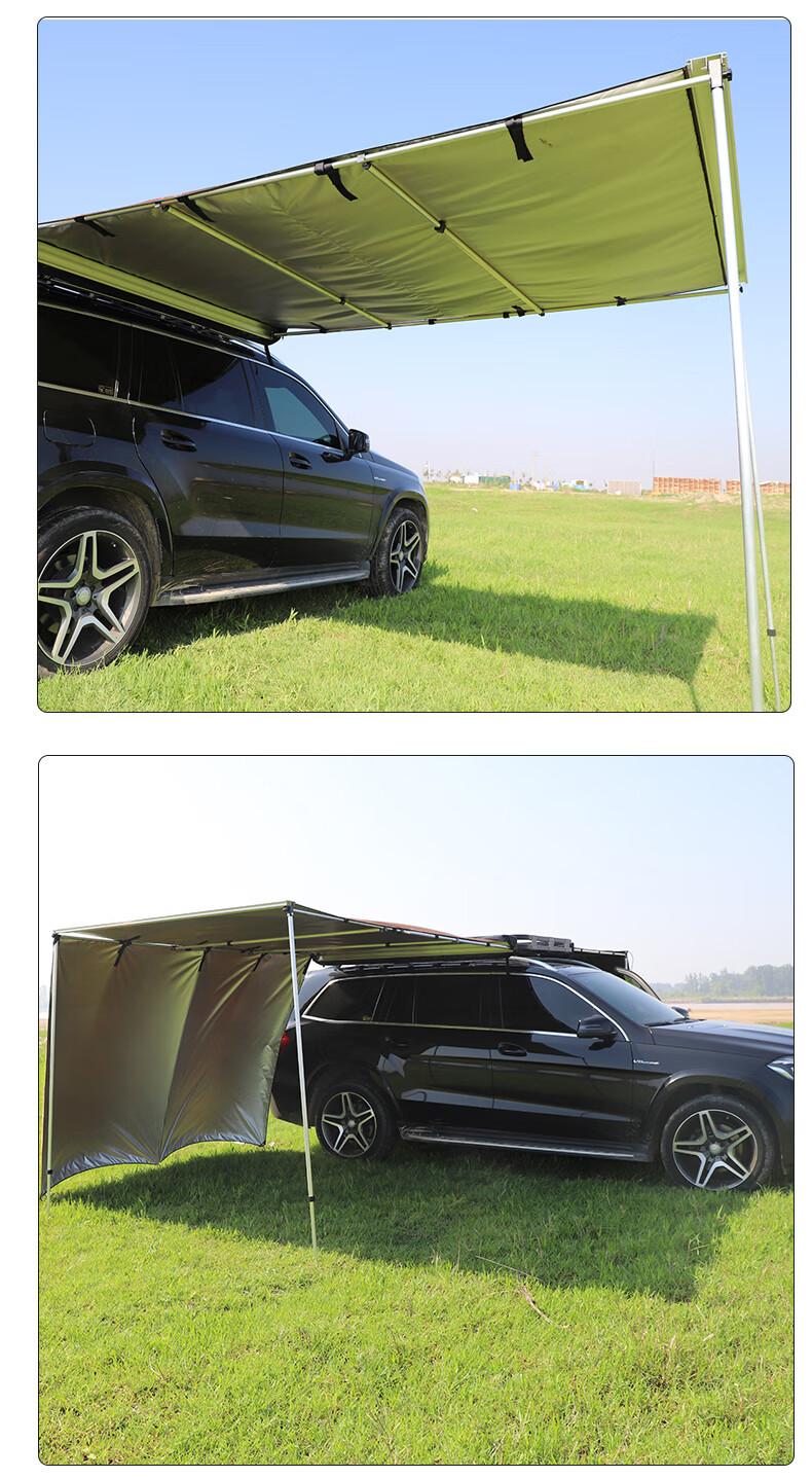 suv车用侧边帐篷汽车顶帐篷户外越野车bj40牧马人车边天幕棚遮阳 迷彩