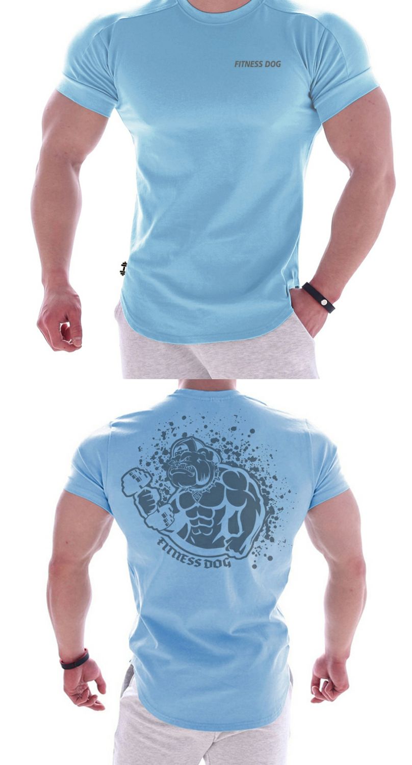 紧身t恤男肌肉衣健身短袖休闲篮球t恤跑步训练撸铁紧身衣速干透气