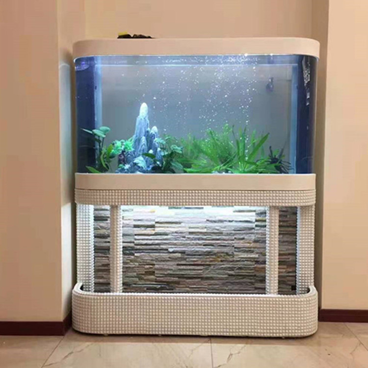 大鱼缸水族箱中大型水陆缸龟箱家用免换水生态玻璃造景乌龟金鱼缸 1.
