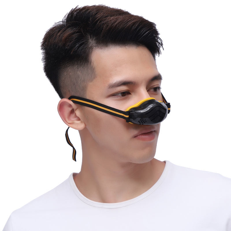 新款鼻炎过敏防护鼻罩睡觉男女纯棉防尘防冻防空调冷气透气 yqs灰色