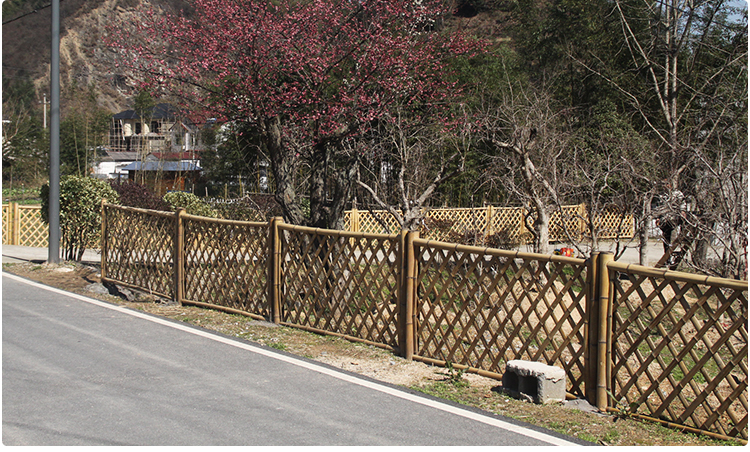 涞思芊栅栏门竹篱笆栅栏围栏户外装饰防腐竹子隔断墙庭院花园菜地竹片