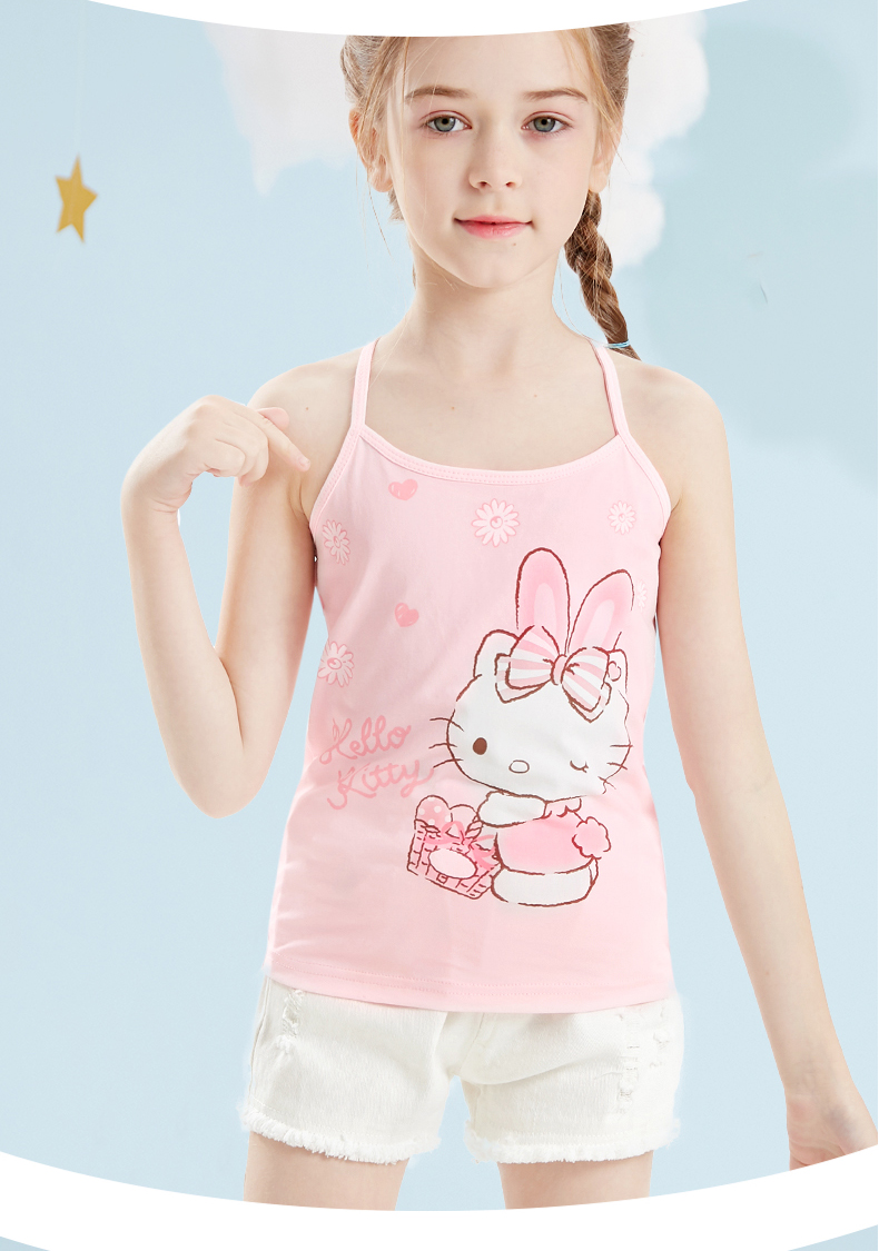 hellokitty凯蒂猫商场同款女童吊带背心贴身夏季儿童宝宝打底衫薄款外