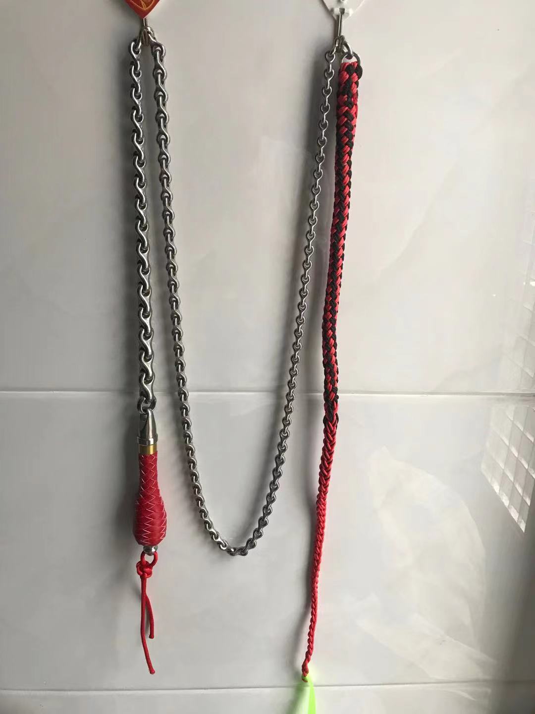 龙骨鞭麒麟鞭子响鞭健身甩鞭老年锻炼初学大全不锈钢短环钢鞭 整鞭1.