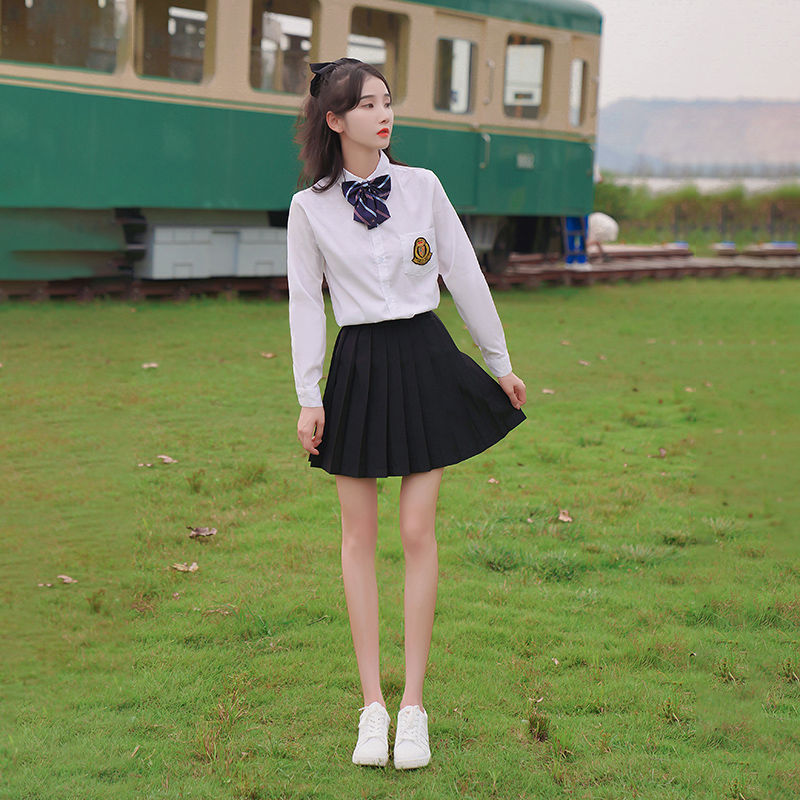哈勒奇毕业拍照班服套装高中初中学生jk长裙秋季英伦学院风韩版运动会