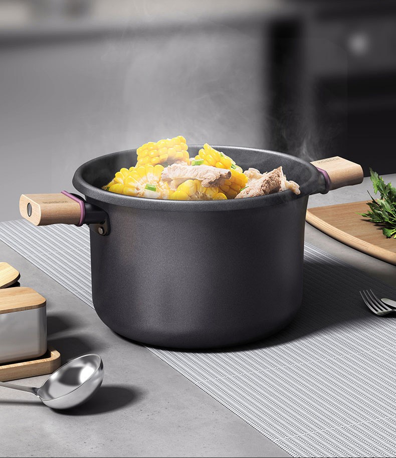 【康巴赫(kbh)tdl24a1】康巴赫汤锅奶锅煲汤防溢节能炖锅煮锅煮粥24cm