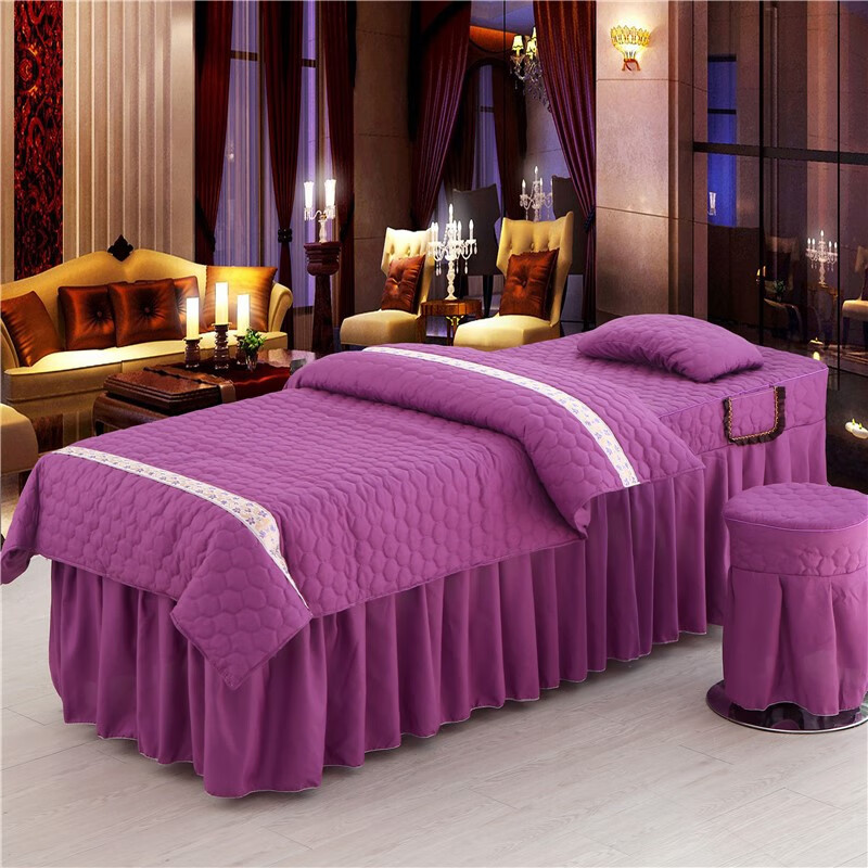 美容床罩新款美容床罩四件套按摩理疗针灸床单被套推拿床品定做促销