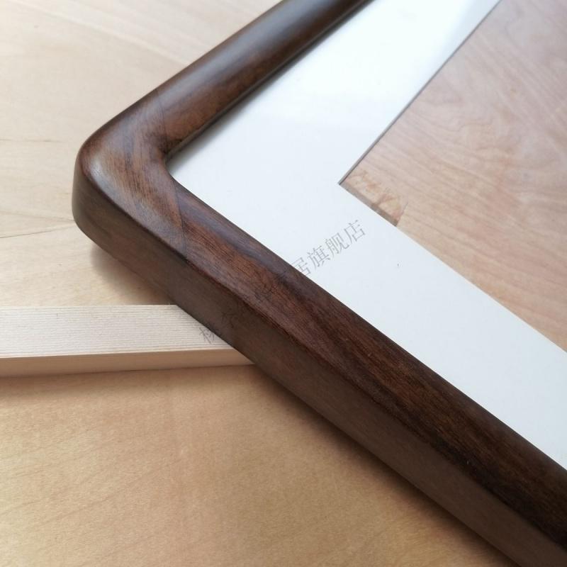 画框装裱实木国画框中式字画镜框剪纸刺绣装裱画框背板有机玻璃尺寸