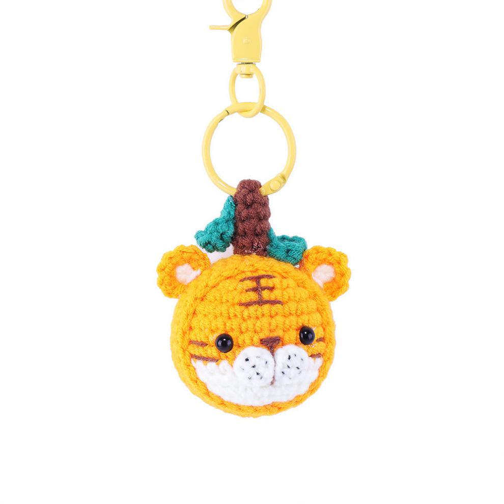 针织玩偶大吉大利可爱小老虎挂坠钥匙扣包包挂件毛线编织手工玩偶 7