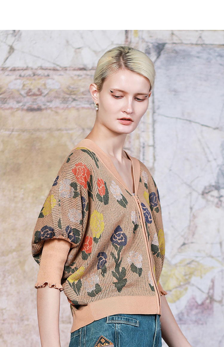 donoratico/达衣岩2021年秋针织衫(秘密的花园之二) 卡其色 xs