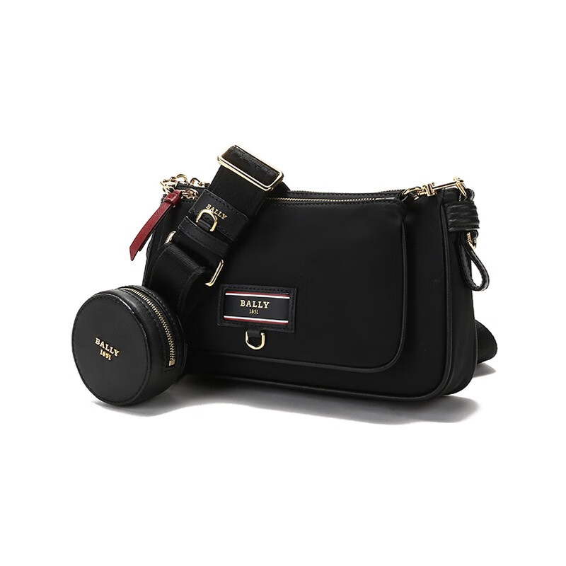 女包巴利bally女士becho系列织物三合一迷你包单肩斜挎包elenia00黑色