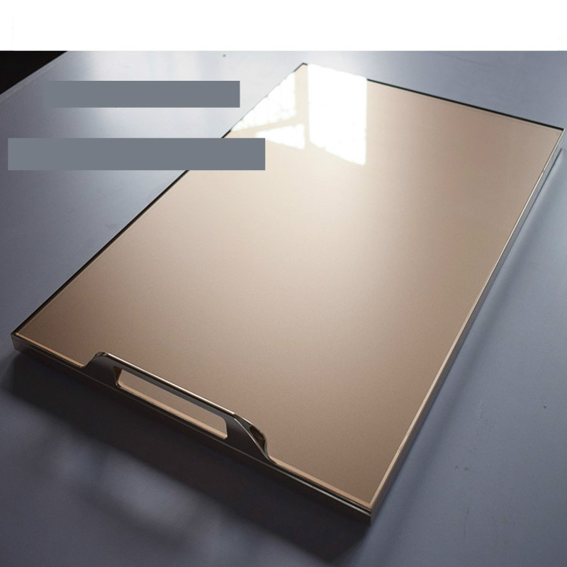 橱柜门定做钢化玻璃门晶钢门板隐形边框整体厨房灶台门金刚定制酒红