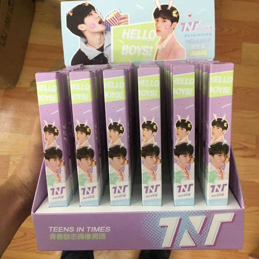 tnt盲盒笔时代少年团文具盲盒按动笔高颜值中性笔黑色0.