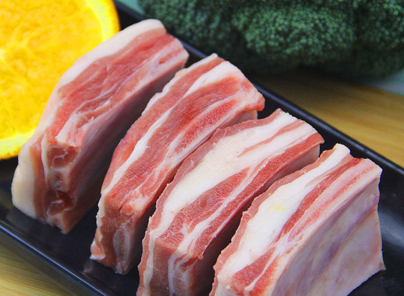 原切羊排尖排骨肉新鲜羊排块整切现杀小羊排羔羊肋排肉批发整切羊排1