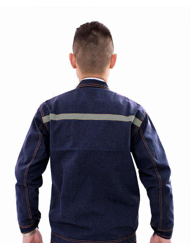 劳保工作服男套装/上衣/裤子电焊服防烫耐磨焊工牛仔工地干活衣服 ma