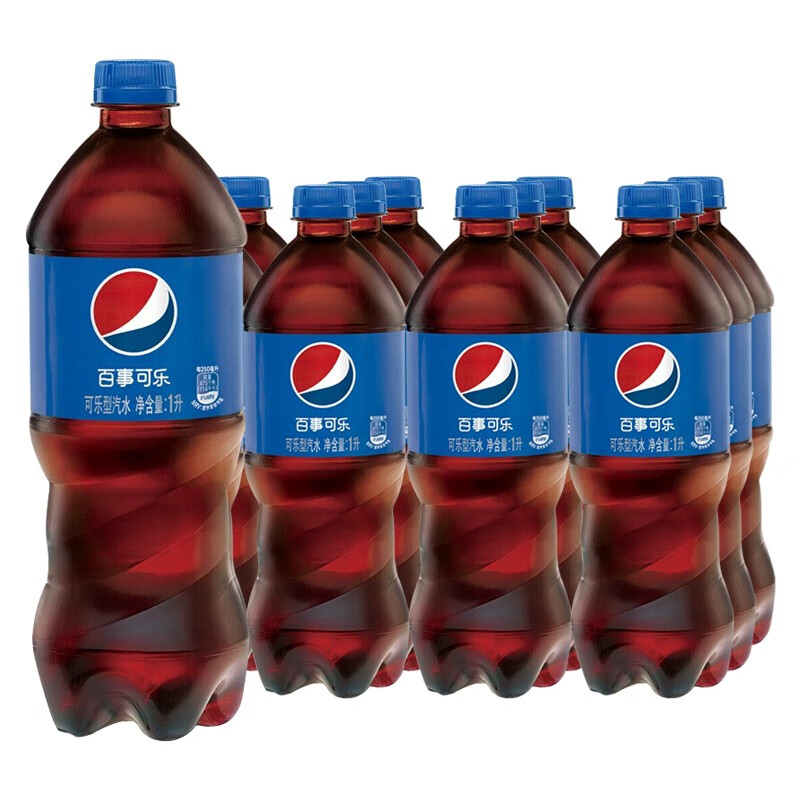 百事可樂 pepsi 汽水碳酸飲料 整箱裝 罐裝/瓶裝可樂 2l/瓶*6瓶