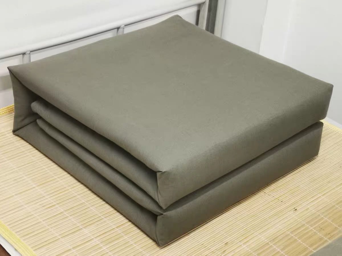 新式军绿色热熔被标准棉花被冬被单人被军训热熔棉被6斤8108绿色套装