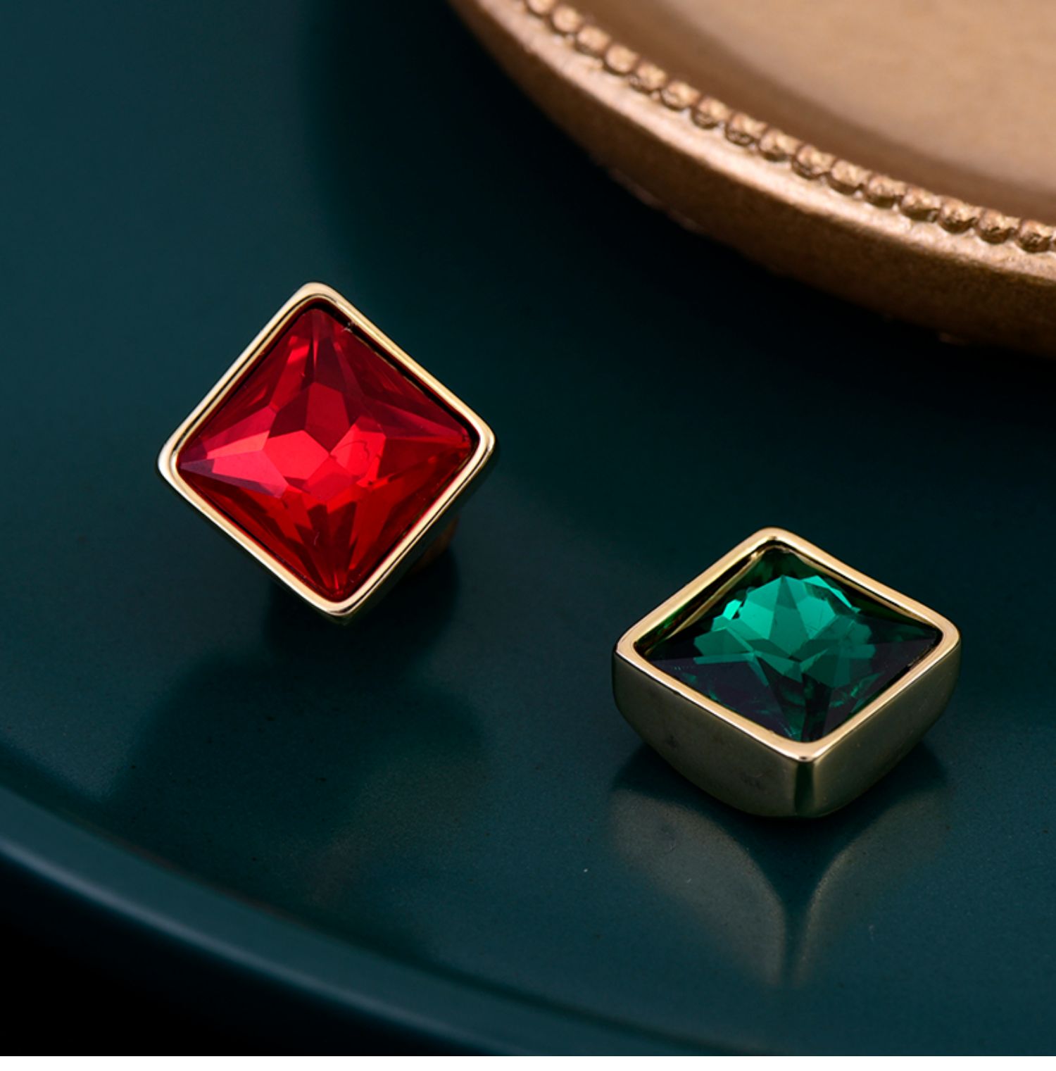 铭闽复古水晶男士西装徽章百搭方形胸针磁铁扣配饰不伤衣磁吸胸花 两