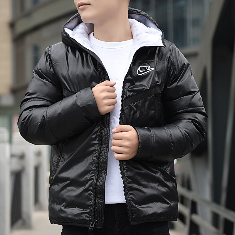 nike耐克棉服男装冬季新款运动中长款防风保暖棉服加厚时尚棉衣外套