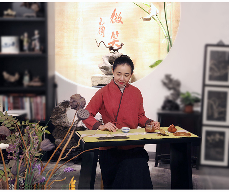 打坐禅修服装冬季女士禅服居士服拜佛秋冬款唐装中式上衣中国风女装