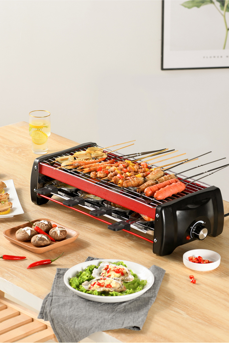 原始人电烧烤炉家用电烧烤架子无烟烤炉小型烤肉炉烤串室内电烤盘烤串