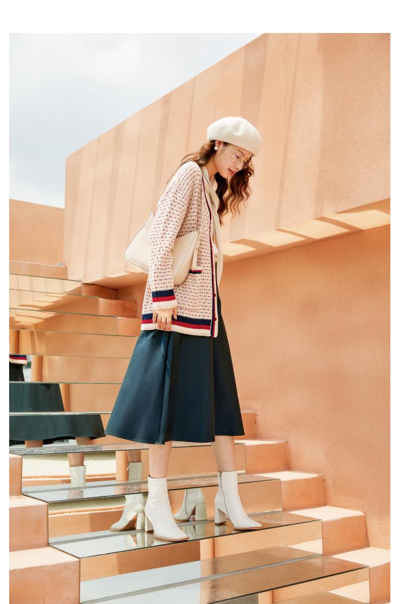 限时抢购gloria歌莉娅2021年秋季新品弹力棉a摆半裙113l2b18a91g墨绿m