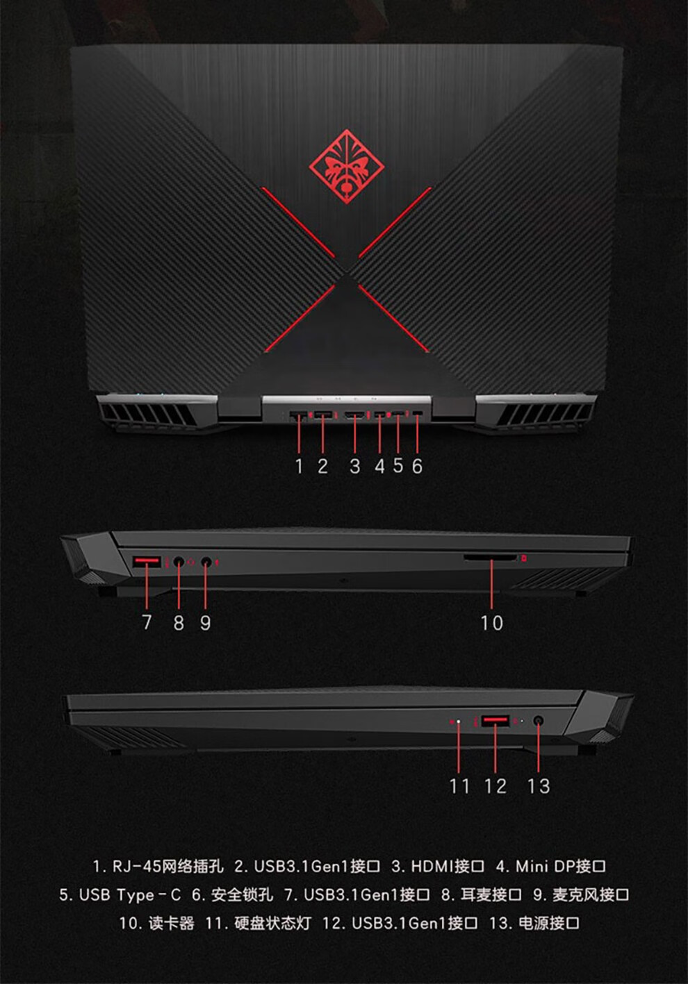 hp惠普暗影精灵4代156英寸吃鸡电竞游戏本二手笔记本电脑暗影4i58300h