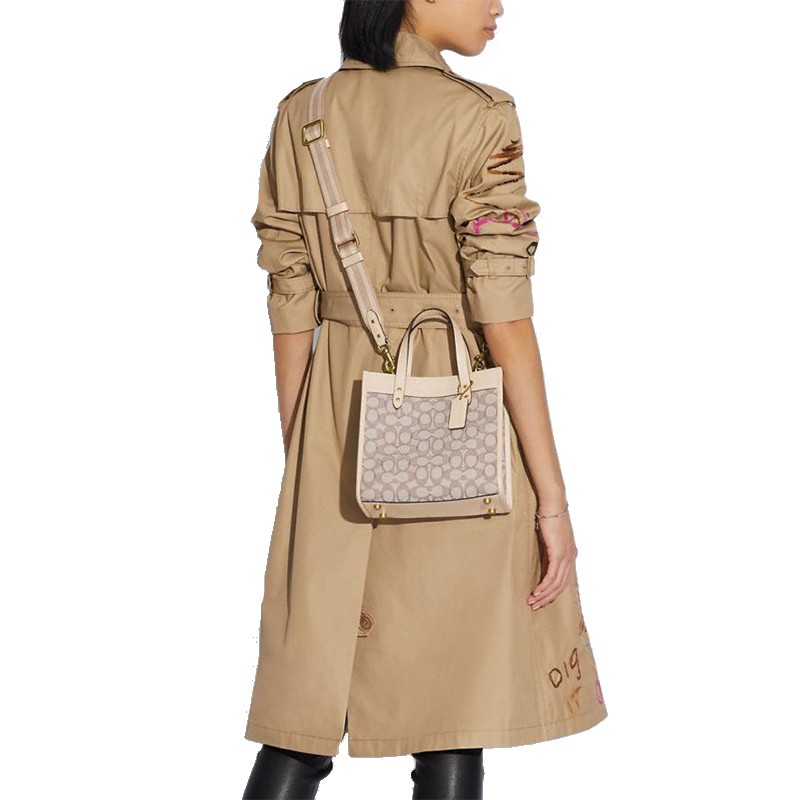 【coach蔻驰】field tote 22系列 托特包 深蓝色c3865-b4rh3【图片