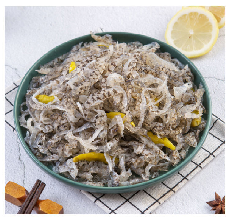泡椒鱼皮150g5袋野山椒海佳味泡椒斑鱼丝即食海鲜零食辣鱼皮泡椒味