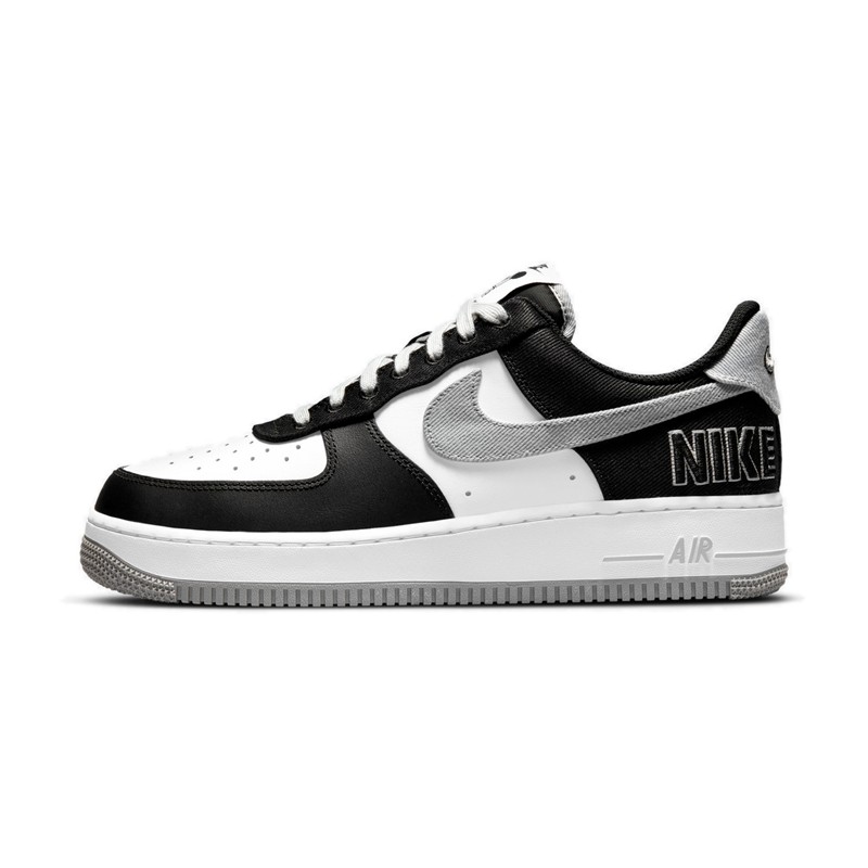 耐克nike air force 1 空軍一號emb黑白灰 刺繡燈芯絨板鞋 男鞋ct2301