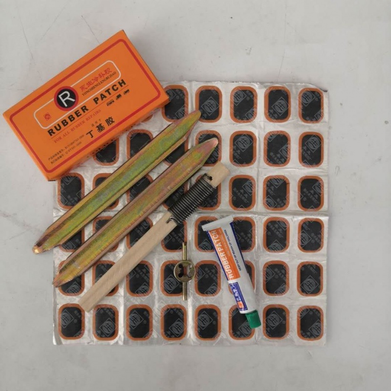 自行车工具补胎套装胶片山地车摩托电动车冷补胎胶水内胎修车组合 12