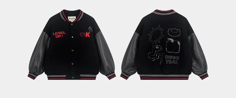 M.Latin Children's Outerwear Spring 2025 New Collection Boys And Girls Windproof Baseball Collar Jacket with Patchwork Desig 25
