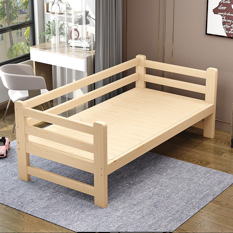 茗源阁加宽床拼接床护栏床单人床实木床床边床加宽床板宿舍床可定制