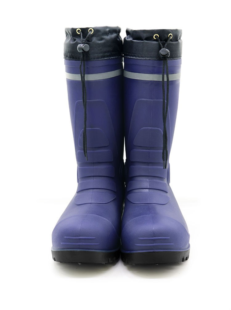 冬天穿的男人雨鞋加厚加棉雨靴男款高筒加绒pvc防油防水户外保暖棉靴