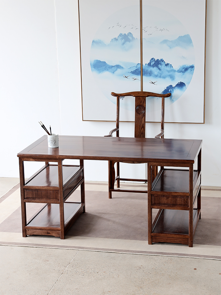 书法桌长桌新中式实木书画桌书法桌画案纯实木简约书桌书房写字台仿古