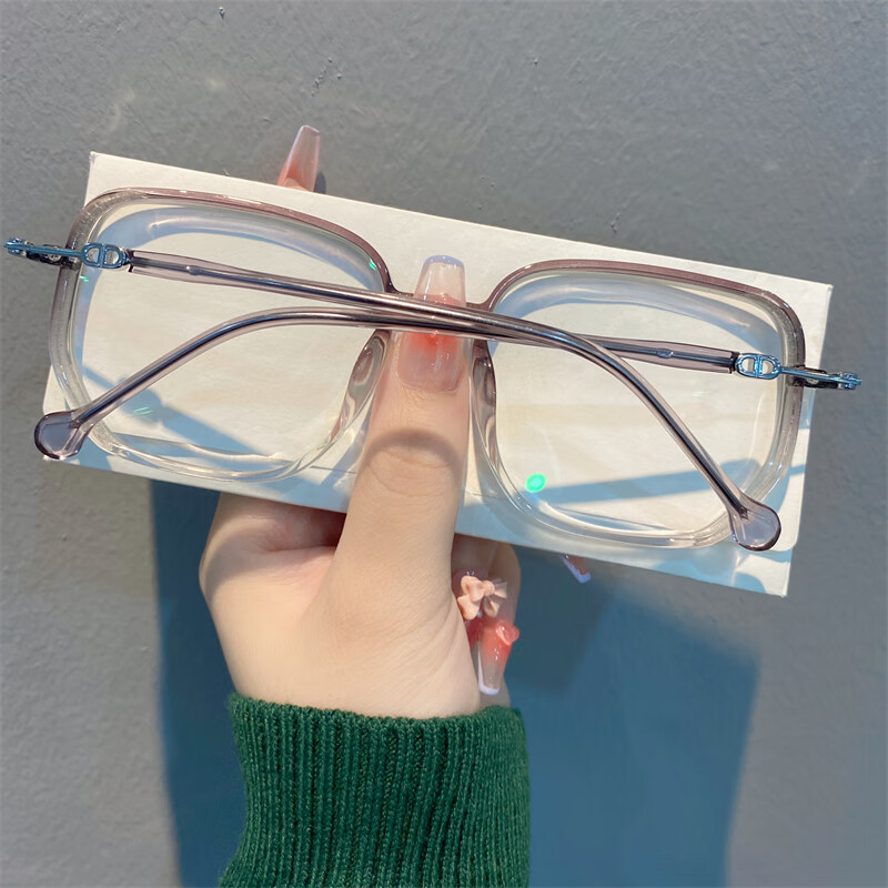 歌沙美56框韩版星空bling眼镜可配变色素颜防蓝光女款时尚镜框抖音