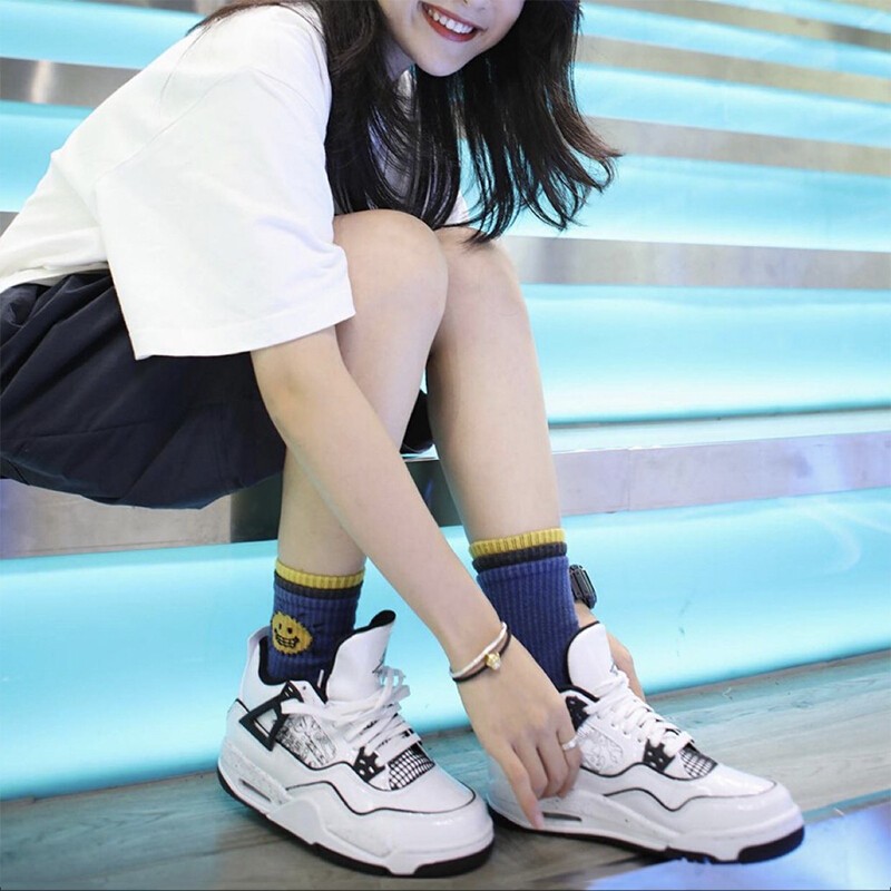 nike耐克男女鞋 air jordan 4 aj4运动鞋缓震舒适复刻休闲篮球鞋红蓝