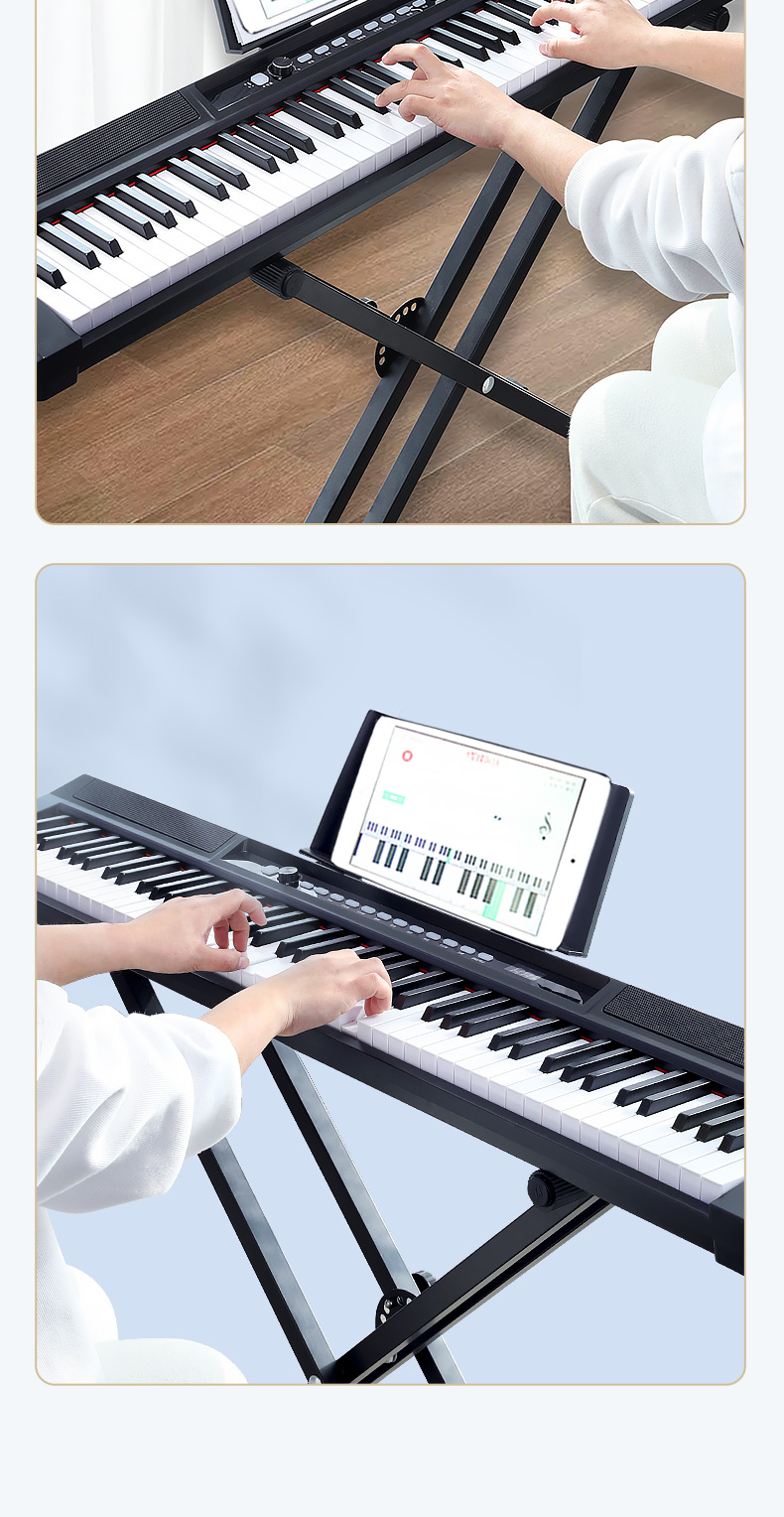 诺曼88键力度键家用专业考级初学者幼师教学儿童数码电子琴88键教学电