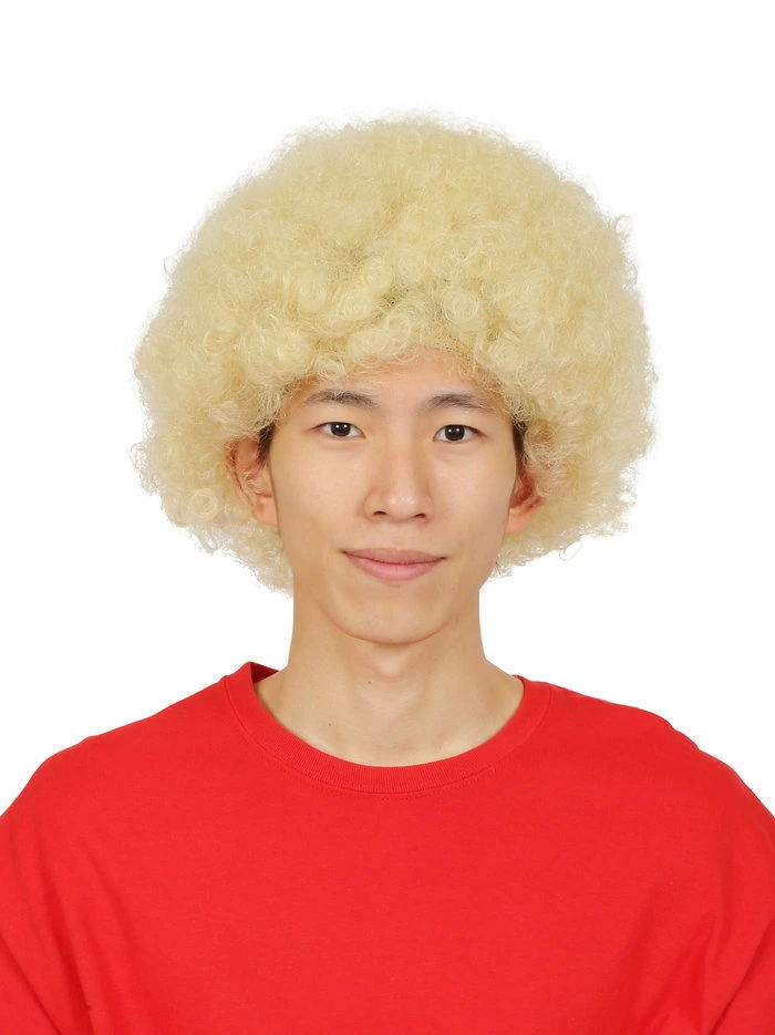 球迷假发发套爆炸头短卷发泡泡头假发节日表演头套道具cosplay发乳