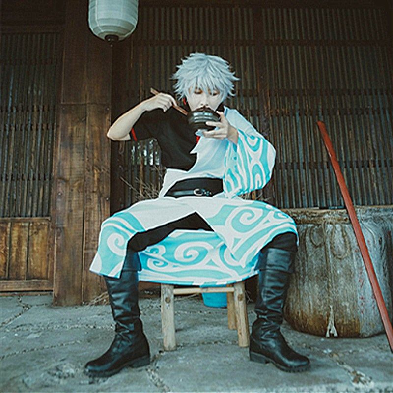 银魂阿银坂田银时cos服漫展万圣节年会派对表演出cosplay服装全套 买