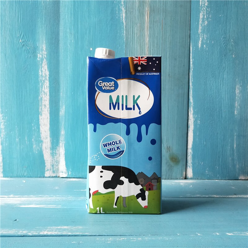 头号食客 新茂 【沃尔玛】惠宜牛奶纸盒装1l澳大利亚家庭装脱早餐奶 1