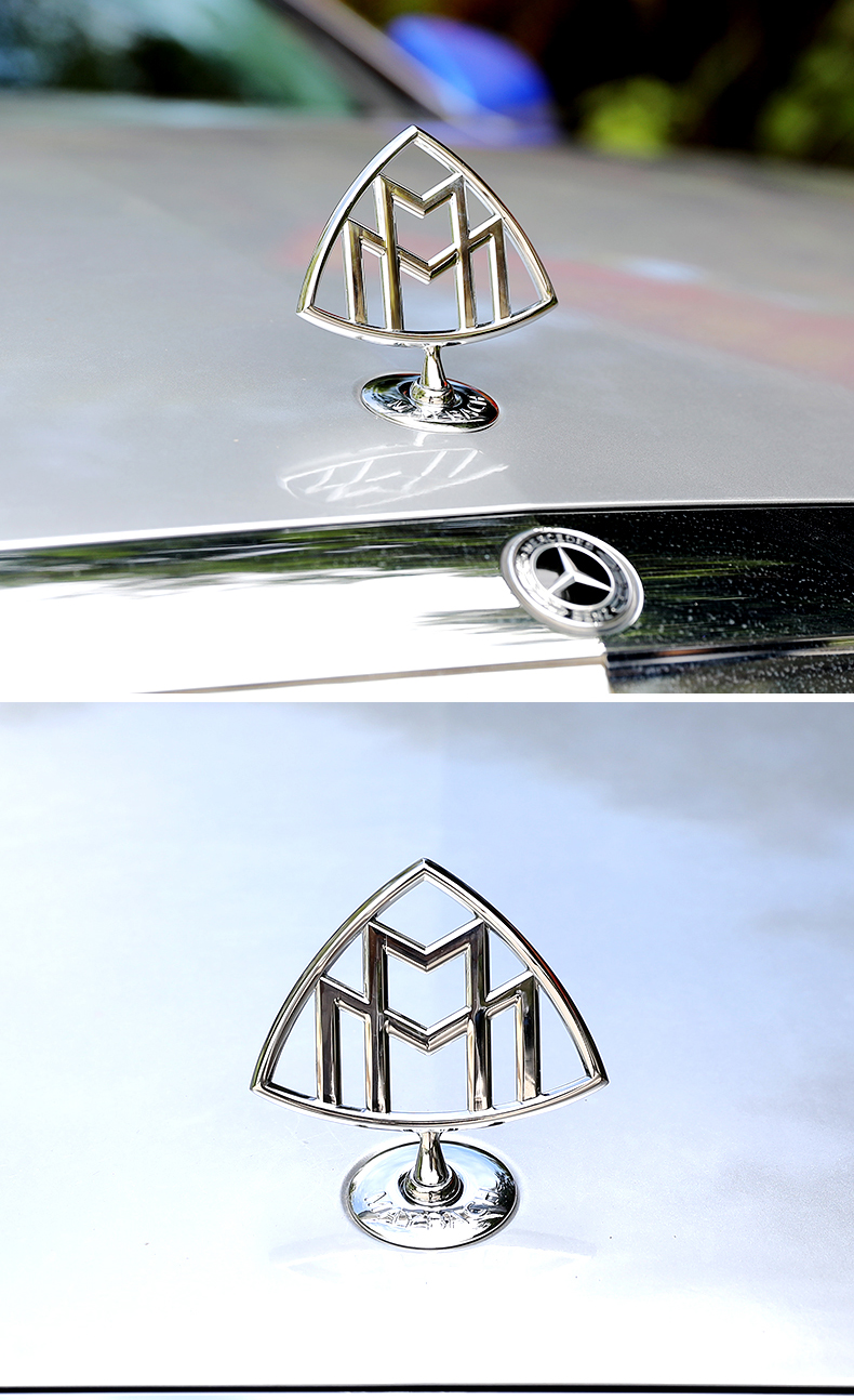迈巴赫后车标奔驰s级立标s450标志s680车标s560后标gls480尾标侧标原