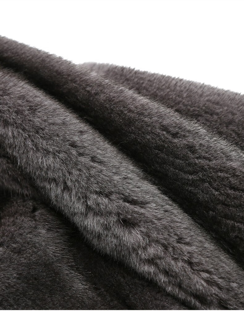 一体皮夹克商务休闲冬装保暖外套精品男装整貂皮大衣2022新品 铁灰色