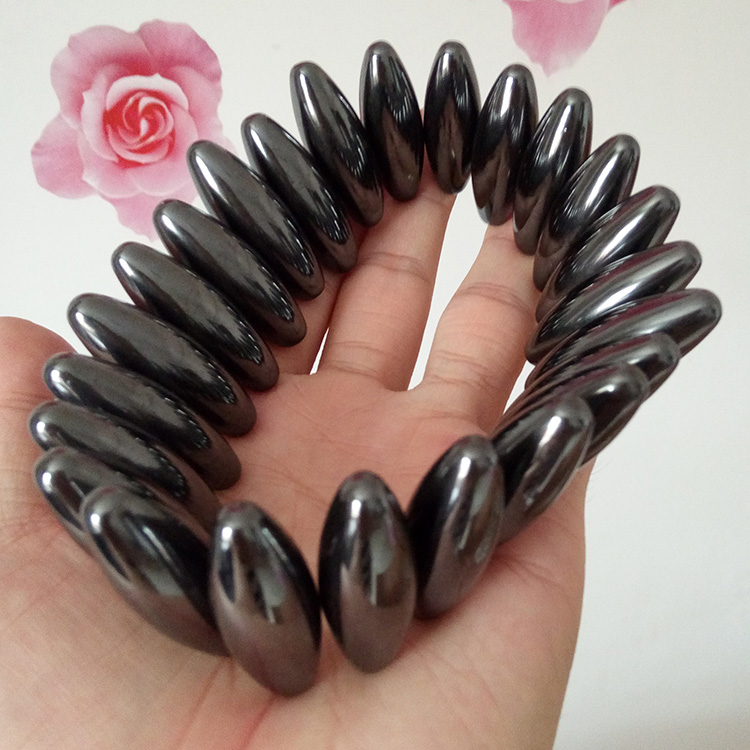 磁铁石吸铁石强力圆形球形橄榄球型磁力球 纺锤形长度约3.