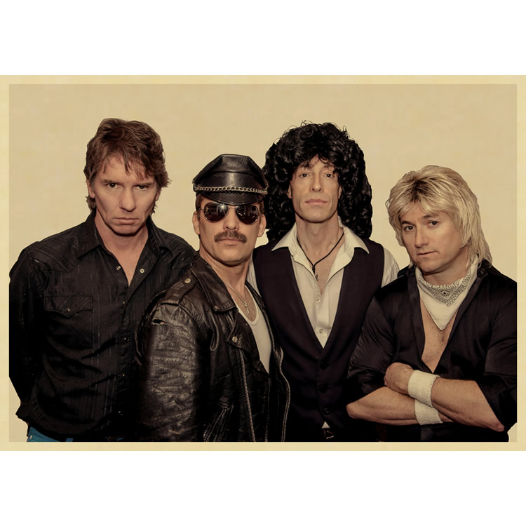 皇后乐队海报 queen 牛皮纸复古装饰画 摇滚音乐 怀旧 欧美人物画