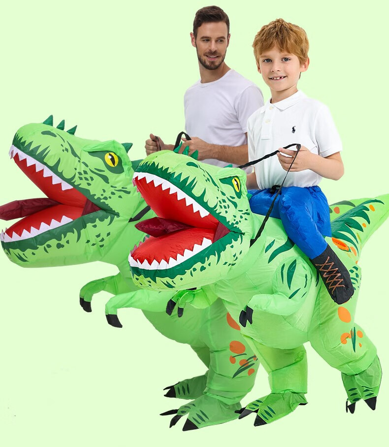 万圣节恐龙演出服 万圣节儿童服装充气恐龙衣服坐骑cos服动物演出服骑